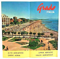 Vintage Grado Italien Reise Tourist Prospekt Foto Bilder illustrierte Karte 60er Jahre