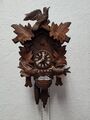 Kuckucksuhr Schwarzwald REGULA Germany Holz Vogel Deko geschnitzt #252270