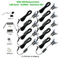 SET LED Mini Spots Grau 9 x 2Watt 4000K MINI LED Einbaustrahler Dimmbar