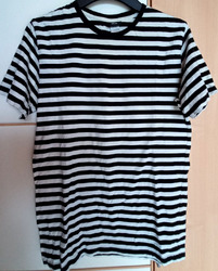 H&M  Schönes T-Shirt  schwarz weiß gestreift  ca. Gr. S (Gr.170) neuwertig
