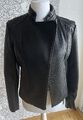 Guess Damen Lederjacke Gr. 38 Schwarz Neu 