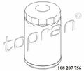 Topran 108 207 756 Ölfilter Anschraubfilter für div. Audi, Ford, Seat, VW.