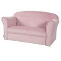 roba Kindersofa 'Lil Sofa'mit Armlehnen, bequeme Kindercouch mit rosa Samtstoff