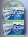 16x Wilkinson Sword Quattro Titanium Sensitive Rasierklingen NEU