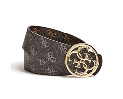 GUESS MIA Wendbar Damengürtel Brown Coal, Gürtel Reversible Women Belt