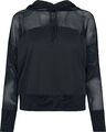 Urban Classics Kapuzenpullover Damen Ladies Mesh Hoodie schwarz XL