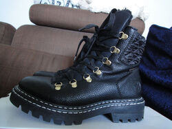 Damenboots von Rieker, schwarz, Gr. 37 mit warmen Teddyfutter