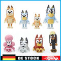 8x Bluey/Friends Modell Puppen Bluey Kinder Spielzeug Action Figur Sammlerstück