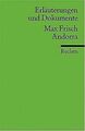 Andorra: Erläuterungen und Dokumente von Max Frisch | Buch | Zustand gut