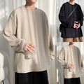 Loose Fit Herren Langarm T-Shirt mit trendigen Streifen für Freizeit Outfits