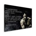 Leinwandbild Wandbild Motivation Muhammad Ali Boxer Zitat Bild Kunst