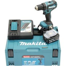 Makita 2-Gang Akku Bohrschrauber DDF485RFJ 18V Akkus + Ladegerät + MAKPAC