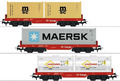 Märklin H0 " 3 Stück Containerwagen " Cargo Global Trans " Neuwertig