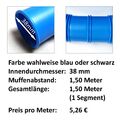 Poolschlauch 32mm + 38mm blau + schwarz Schwimmbadschlauch Solarschlauch Pool