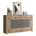 Sideboard FRENO - grau - Nox Oak - 160 cm Sideboard Kommode TV Sideboard