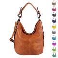 DAMEN SHOPPER HANDTASCHE Hobo-Bag XL Schultertasche Umhängetasche Leder Optik