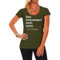 TShirt Damen Das interessiert mich nicht. DIE BOHNE Lustige sprüche fun spaß