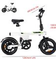 E Bike U1 Scooter Herren Damen Klappbar 14 Zoll 250 W Motor 25 Km/h 36v 7,5 Akku