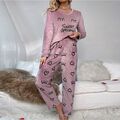 Damen Schlafanzug Winter Pyjama Fleece Kuschelig Flauschig Warm Weich Frauen Set