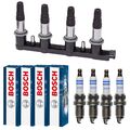 4x HITACHI Zündspule + 4x BOSCH Zündkerze für Citroën C5 I DC_ 2.0 16V HPi