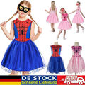 DE Mädchen Spidergirl Kostüm Dress Up Superheld Spider-Man Fancy Kleider Cosplay