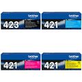 Original Brother Toner-Set TN-423BK TN-421C TN-421M TN-421Y BK XL, CMY Standard