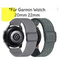 Für Garmin Nylon Armband vívoactive Forerunner Venu Sq Watch ✅ 20/22mm elastisch