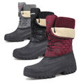 Damen Winter Wasserdicht Schneeschuhe Warm Stiefel Flache Boots Stiefeletten