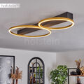 LED schwarz weiß Gold Decken Leuchte Lampe modern Schlaf Wohn Zimmer Beleuchtung