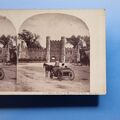 Hastings Stereoview 3D um 1870 Echtfoto Schlacht Abtei Pferdekutsche Sussex