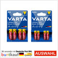 Varta Longlife Max Power AAA Micro AA Mignon LR03 LR06 Max Tech Blister Auswahl