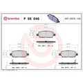 1x ORIGINAL® Brembo P 56 046 Bremsbelagsatz, Scheibenbremse Hinten, inkl.