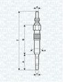 MAGNETI MARELLI 062900028304 Glow Plug for AUDI,FORD,GAZ,OPEL,RENAULT,SEAT,SKODA