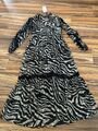 summum woman Kleid Damen Dress Damenkleid Gr. EU 36 Viskose schwarz Zebra Neu !