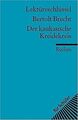 Bertolt Brecht: Der kaukasische Kreidekreis. Lektüreschl... | Buch | Zustand gut