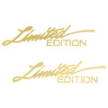 2x Limited Edition Aufkleber Sticker 3D Emblem Auto Motorrad Tuning Gold 7,5cm