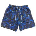 Paradise Collection Badeshorts schwarz und blau hawaiianisches Muster für Herren Größe 2XL