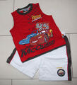 Cooles 2-tlg. Set rotes Achsel Shirt + weiße Shorts mit Cars in Gr 110 von C&A