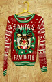 Weihnachten Rudolph Crazy Pullover - große Pailletten Vintage rot Santa' Favorite UGLY