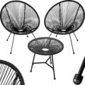 2er Set Stuhl mit Tisch Retro Gartenstuhl Loungeset Gartenset Balkonset Outdoor