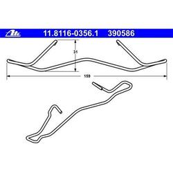 ATE 11.8116-0356.1 Bremssattelfeder für FORD VOLVO PEUGEOT CITROËN OPEL DACIA