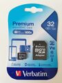 Verbatim Micro SD Premium Class 10 Speicherkarte 32GB