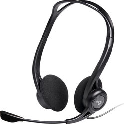 Logitech Headset PC960 USB Kopfhörer mit Mikrofon, Stereo-Headset black