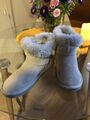 Damen Winter Stiefel Gr. 38 Echtes Leder Grau   Fell Neu