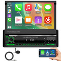 7" 1DIN Flip Out Autoradio Wireless Carplay Android Auto MP5 BT5.0 FM+Mikrofon