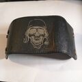 Vintage Armband Goldmarie GOLD MARIE LEDER TOTENKOPF BIKER SKULL PIRAT BLACK