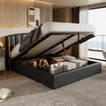 Polsterbett 160x200 Kunstlederbett Stauraumbett Bett mit Bettkasten Lattenrost 