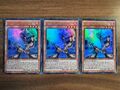 3x Yu-Gi-Oh! LC04-DE001 Blauer Flammen-Schwertkämpfer Ultra Rare NM