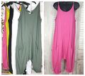 Wendy Trendy Stylischer Baggy-Overall Jumpsuit tiefer Schnitt 7/8 Länge Gr.38-42