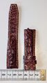 Uhrenarmband strap Alligator Hornback Vintage Braun rot  20 / 18 Handgefertigt